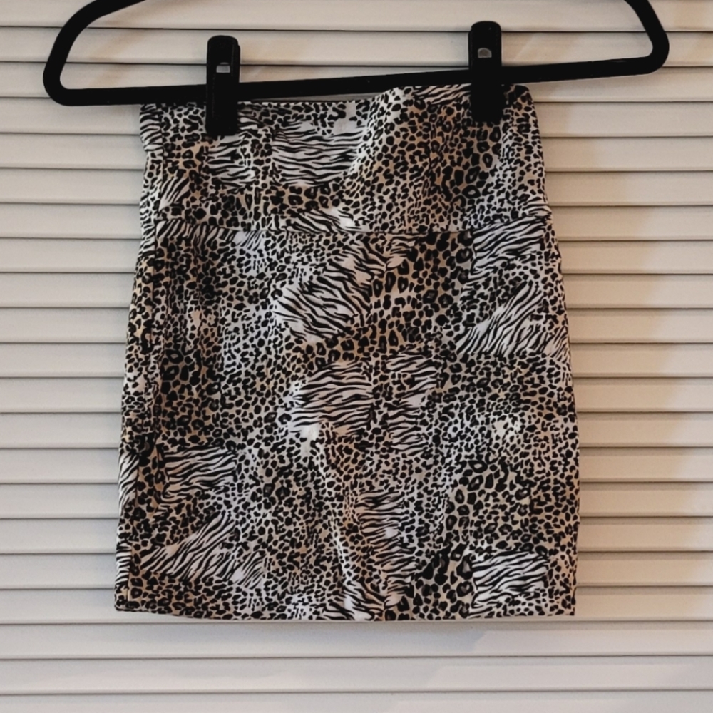 Wet Seal - Animal Print Mini Skirt